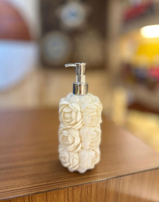 Sea Shell Soap Dispenser – Handmade Coastal Boho Bathroom Decor | Beach Decor | Housewarming Gift