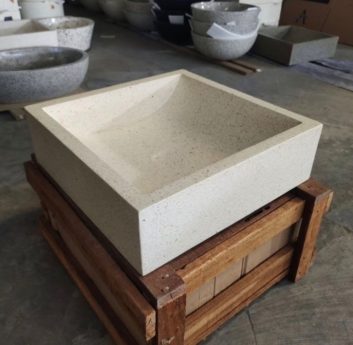 White Concrete Basin Bowl Sink, Custom Bathroom Vessel Vanity Sink, Oval Bathroom Basin, Modern Vanity Sink, Handmade Bathroom Decor