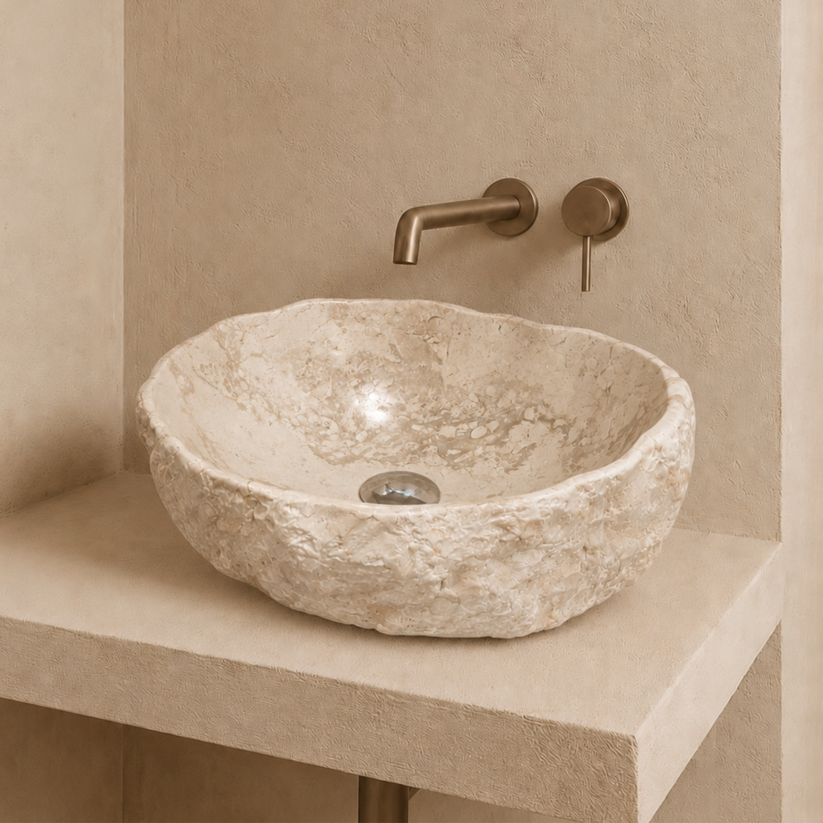 Rustic Vanity Marble Sink, Luxury Bathroom Stone Basin, Handmade Natural Stone Sink, Custom Washbasin