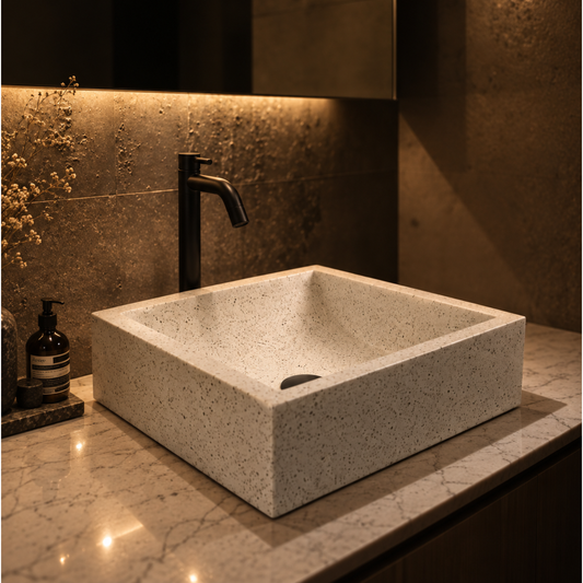 White Concrete Basin Bowl Sink, Custom Bathroom Vessel Vanity Sink, Oval Bathroom Basin, Modern Vanity Sink, Handmade Bathroom Decor