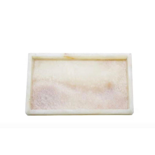 Carrara Marble Vanity Tray – Handcrafted Natural Stone Decor