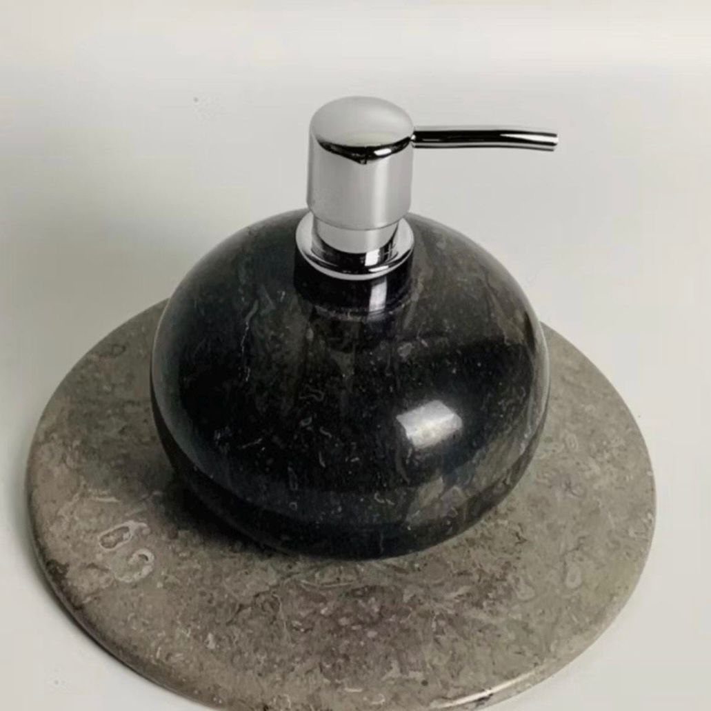 Japandi Marble Soap Dispenser | Wabi Sabi Bathroom Decor | Shampoo Bottle | Handmade Stone Bathroom Accessory