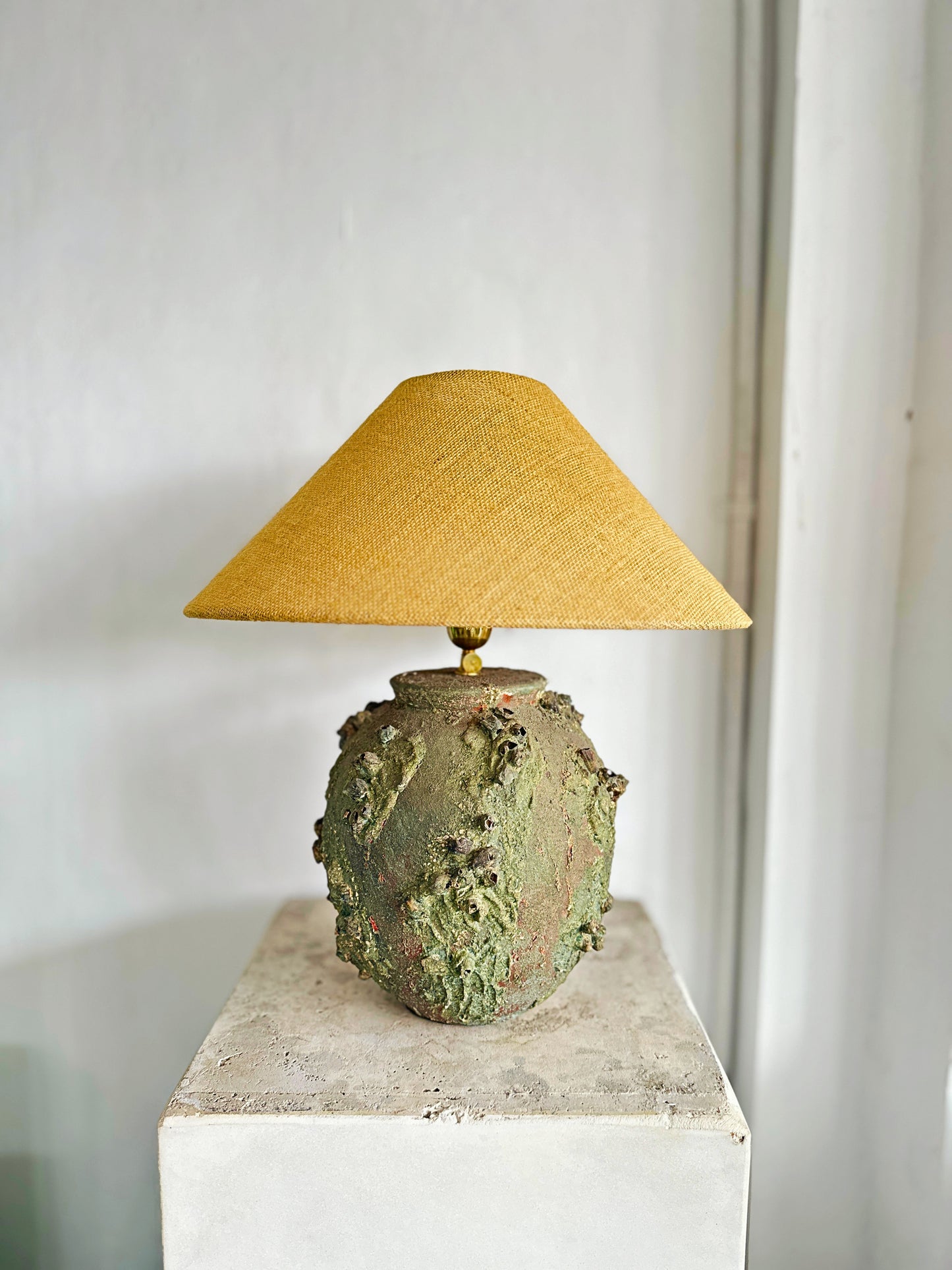 Rustic Terracotta Style Bedside Table Lamp | Organic Modern Table Light | Wabi Sabi / Japandi Lamps