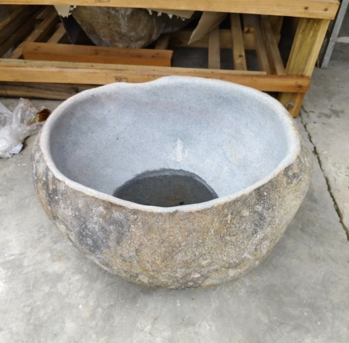 Extra Large Natural River Stone Vessel Sink | Rustic Bathroom Basin | Handmade Stone Sink | Vanity Top Basin | Wabi Sabi Bathroom Sink