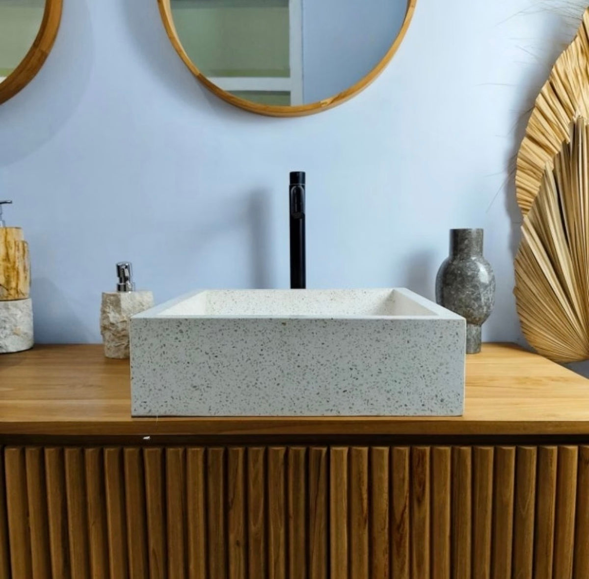 White Concrete Basin Bowl Sink, Custom Bathroom Vessel Vanity Sink, Oval Bathroom Basin, Modern Vanity Sink, Handmade Bathroom Decor