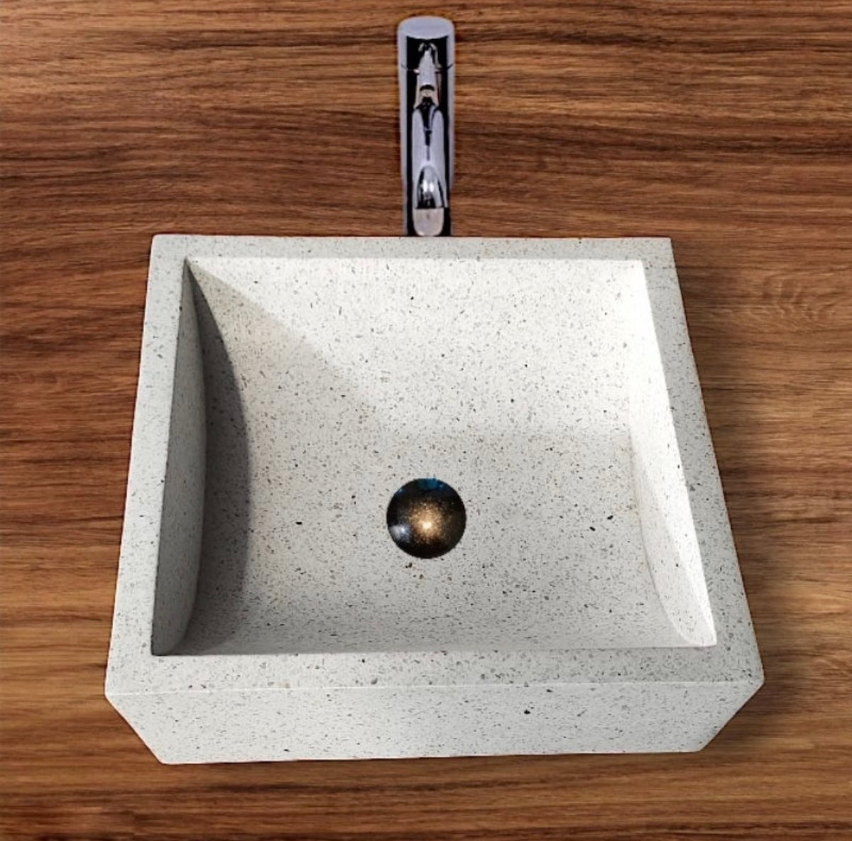 White Concrete Basin Bowl Sink, Custom Bathroom Vessel Vanity Sink, Oval Bathroom Basin, Modern Vanity Sink, Handmade Bathroom Decor