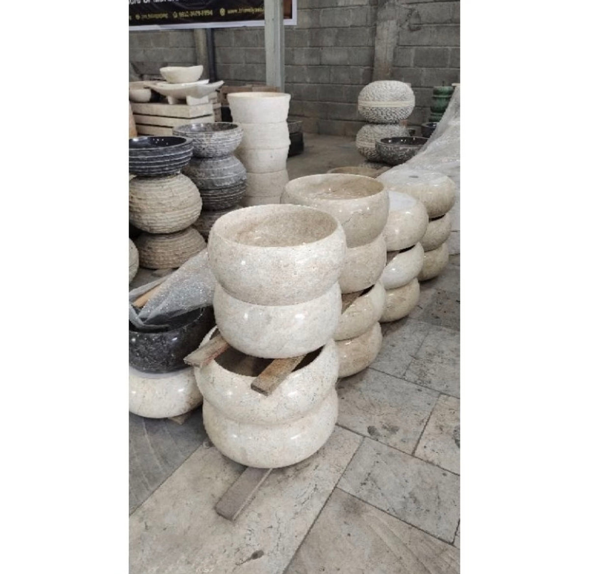 Round Vanity Marble Sink | Natural Stone Basin | Modern Hand Sink | Vessel Sinks for Luxury Bathroom