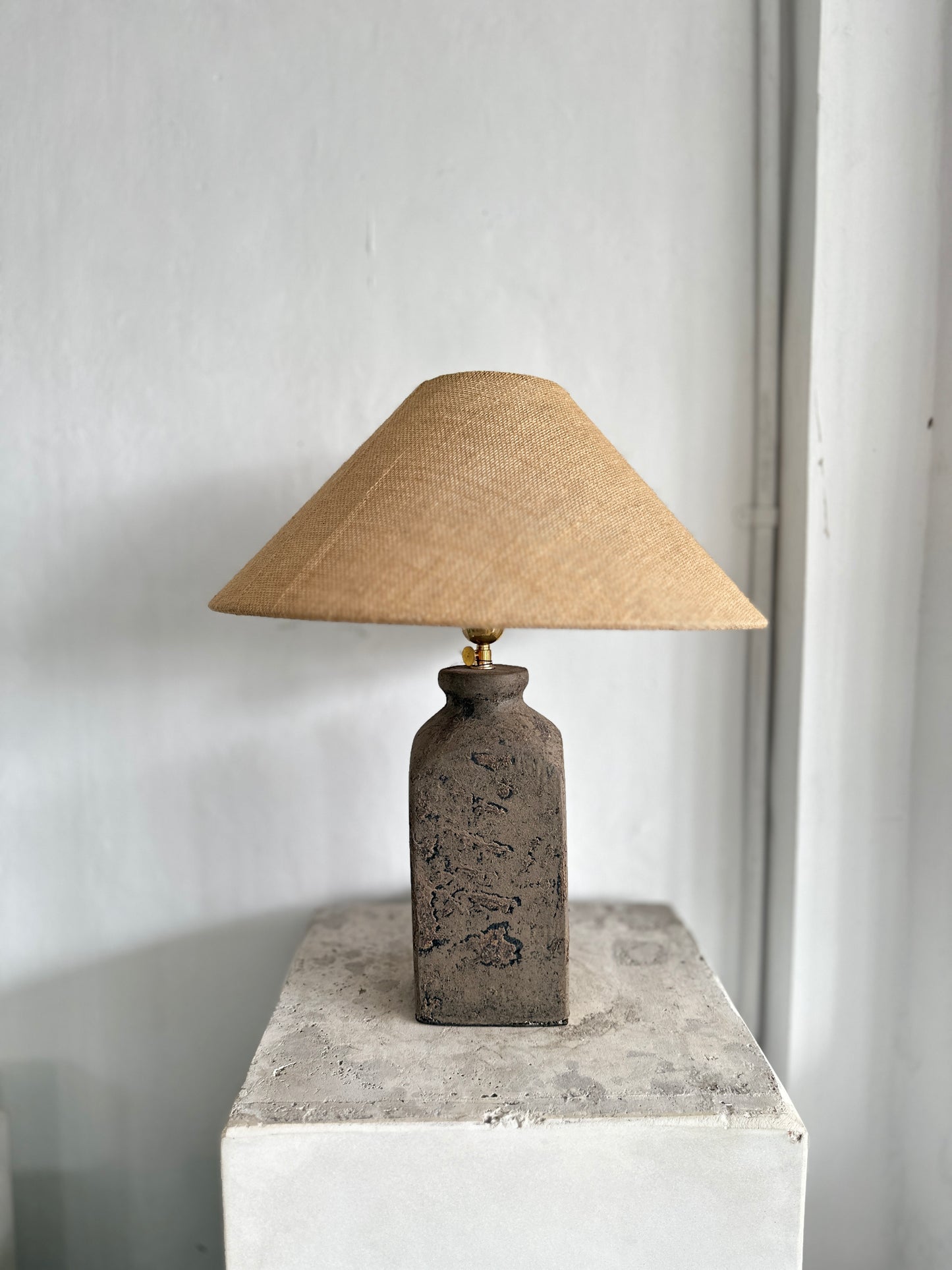 Terracotta Style Japandi Lampshade | Wabi Sabi Bedside Table Lamp | Bohemian Rustic Inspired Nordic Lamp Shade