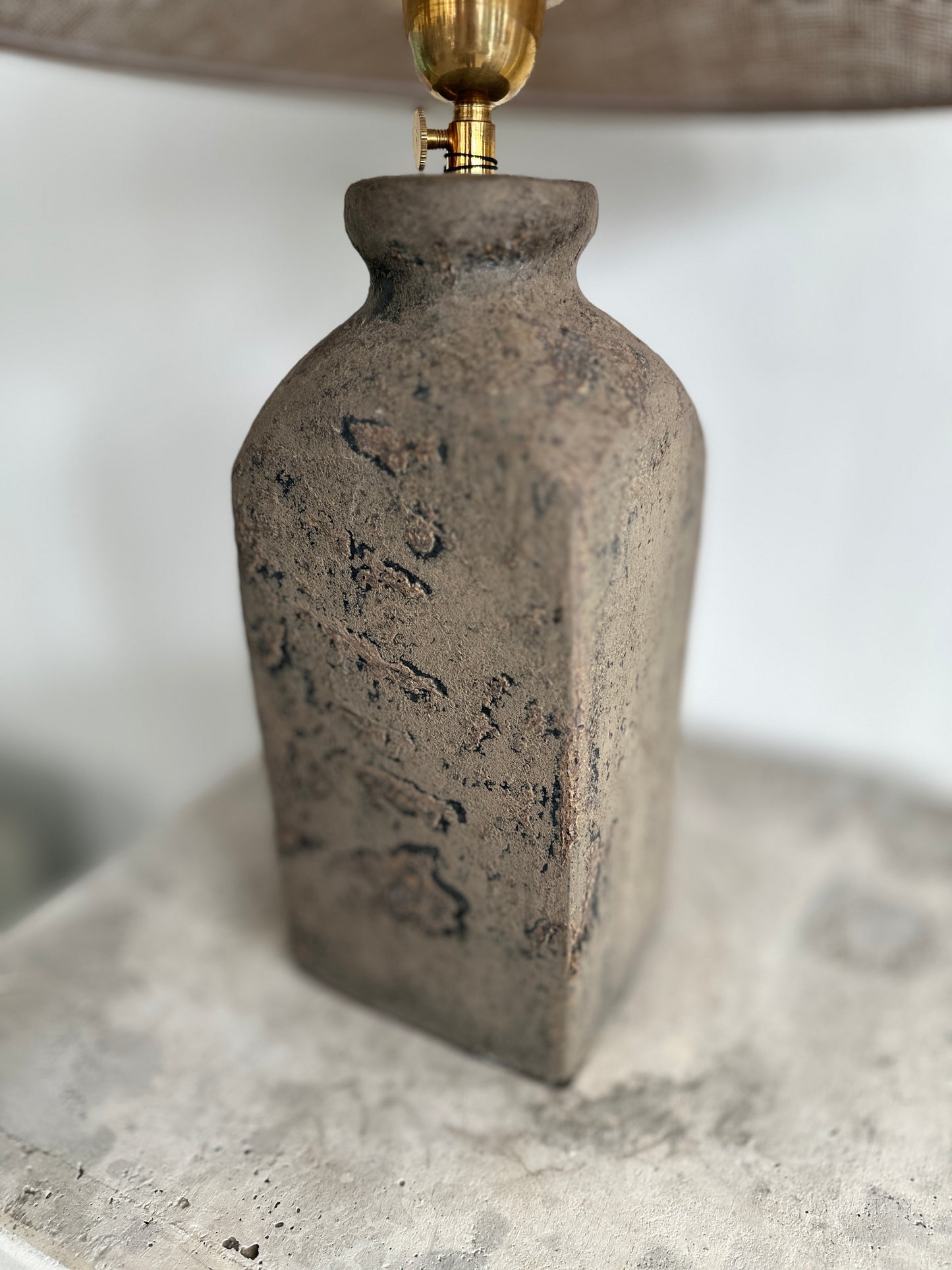 Terracotta Style Japandi Lampshade | Wabi Sabi Bedside Table Lamp | Bohemian Rustic Inspired Nordic Lamp Shade