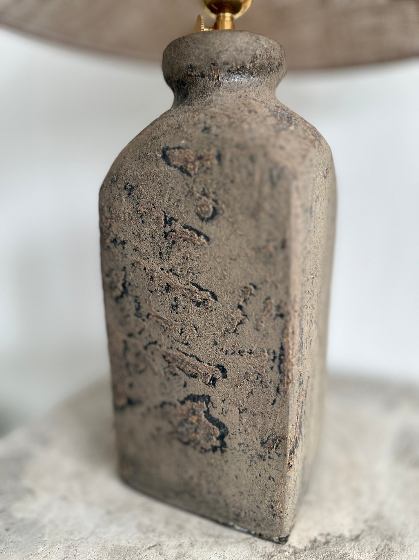 Terracotta Style Japandi Lampshade | Wabi Sabi Bedside Table Lamp | Bohemian Rustic Inspired Nordic Lamp Shade